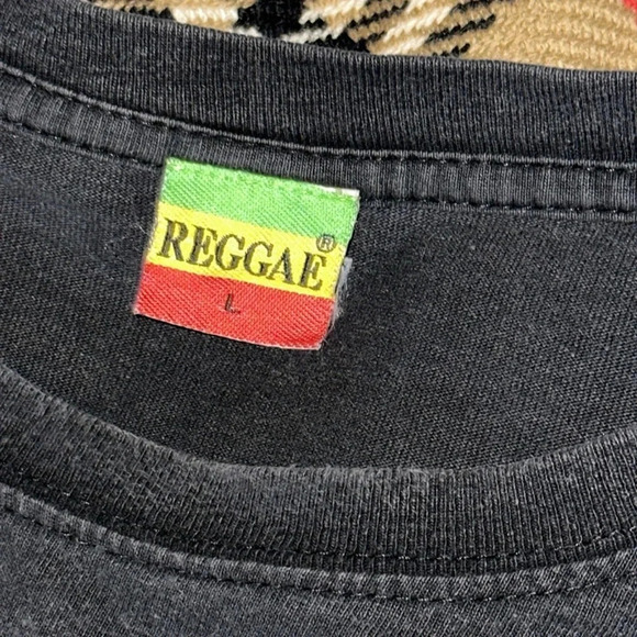 VINTAGE BOB MARLEY Date/Reggae One Love Black Short Sleeve T-Shirt Large - Picture 8 of 10